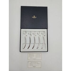 Mikimoto International Pearl Silver Tone Cocktail Muddlers Stirrer Set 5